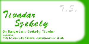 tivadar szekely business card