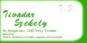 tivadar szekely business card